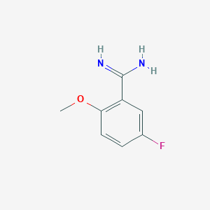 molecular formula C8H9FN2O B13520541 5-Fluoro-2-methoxybenzimidamide 