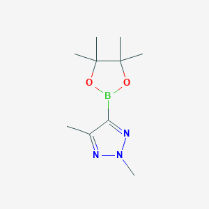 molecular formula C10H18BN3O2 B13520574 2,4-dimethyl-5-(4,4,5,5-tetramethyl-1,3,2-dioxaborolan-2-yl)-2H-1,2,3-triazole 