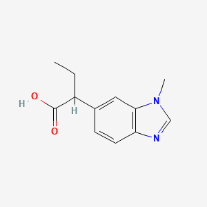 molecular formula C12H14N2O2 B13520578 2-(1-methyl-1H-1,3-benzodiazol-6-yl)butanoic acid 