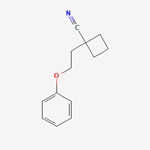 molecular formula C13H15NO B13520582 1-(2-Phenoxyethyl)cyclobutane-1-carbonitrile 