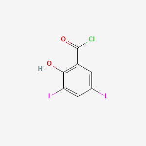 molecular formula C7H3ClI2O2 B1352059 2-Hydroxy-3,5-diiodobenzoyl chloride CAS No. 42016-91-1