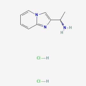 molecular formula C9H13Cl2N3 B13520617 (1S)-1-{imidazo[1,2-a]pyridin-2-yl}ethan-1-aminedihydrochloride 