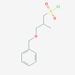 molecular formula C11H15ClO3S B13520626 3-(Benzyloxy)-2-methylpropane-1-sulfonyl chloride 