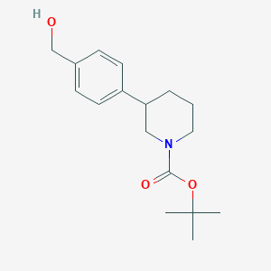 3-(4-Hydroxymethylphenyl)-1-(tert-butoxycarbonyl)piperidine