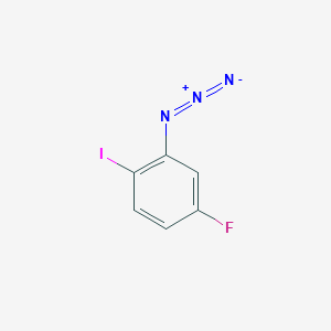 molecular formula C6H3FIN3 B13520639 2-Azido-4-fluoro-1-iodobenzene 