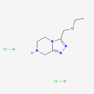 molecular formula C8H16Cl2N4O B13520646 3-(ethoxymethyl)-5H,6H,7H,8H-[1,2,4]triazolo[4,3-a]pyrazinedihydrochloride 