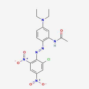 molecular formula C18H19ClN6O5 B1352065 2'-(2-Chloro-4,6-dinitrophenylazo)-5'-(diethylamino)acetanilide CAS No. 66557-45-7