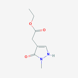 molecular formula C8H12N2O3 B13520651 ethyl (5-hydroxy-1-methyl-1H-pyrazol-4-yl)acetate 