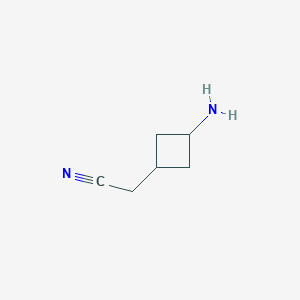 molecular formula C6H10N2 B13520676 2-(3-Aminocyclobutyl)acetonitrile 