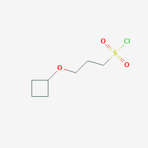 molecular formula C7H13ClO3S B13520680 3-Cyclobutoxypropane-1-sulfonyl chloride 