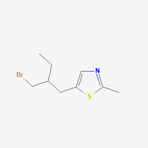 5-(2-(Bromomethyl)butyl)-2-methylthiazole