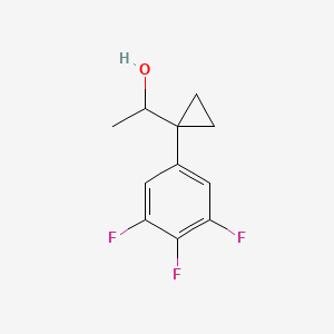 molecular formula C11H11F3O B13520690 1-[1-(3,4,5-Trifluorophenyl)cyclopropyl]ethan-1-ol CAS No. 1443346-74-4