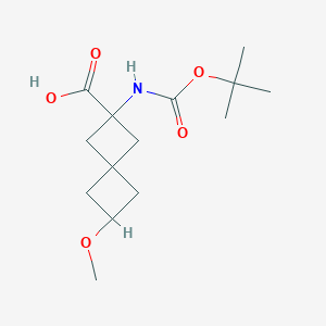 molecular formula C14H23NO5 B13520721 2-((Tert-butoxycarbonyl)amino)-6-methoxyspiro[3.3]heptane-2-carboxylic acid 