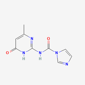 molecular formula C9H9N5O2 B13520771 N-(1,6-dihydro-4-methyl-6-oxo-2-pyrimidinyl)-1H-Imidazole-1-carboxamide 