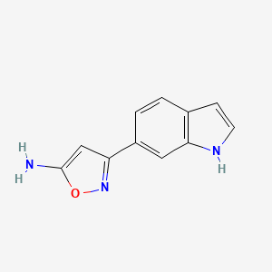 3-(1H-indol-6-yl)-1,2-oxazol-5-amine