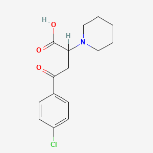 molecular formula C15H18ClNO3 B1352080 4-(4-Chlorophenyl)-4-oxo-2-piperidin-1-ylbutanoic acid CAS No. 70596-75-7