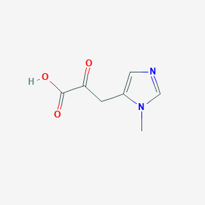 molecular formula C7H8N2O3 B13520802 3-(1-methyl-1H-imidazol-5-yl)-2-oxopropanoic acid 