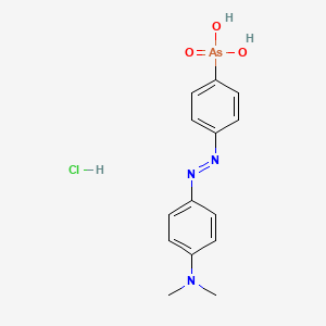 molecular formula C14H17AsClN3O3 B1352081 4-(4-二甲氨基苯偶氮)苯胂酸盐酸 CAS No. 73688-85-4