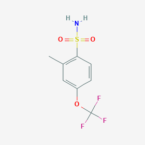 molecular formula C8H8F3NO3S B13520810 2-Methyl-4-(trifluoromethoxy)benzene-1-sulfonamide 