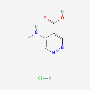 molecular formula C6H8ClN3O2 B13520842 5-(Methylamino)pyridazine-4-carboxylic acid hydrochloride 