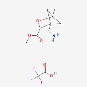 Methyl 4-(aminomethyl)-1-methyl-2-oxabicyclo[2.1.1]hexane-3-carboxylate; trifluoroacetic acid