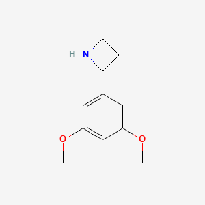 molecular formula C11H15NO2 B13520989 2-(3,5-Dimethoxyphenyl)azetidine 