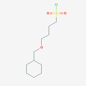 molecular formula C11H21ClO3S B13521003 4-(Cyclohexylmethoxy)butane-1-sulfonyl chloride 