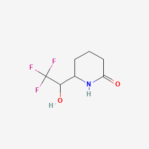 6-(2,2,2-Trifluoro-1-hydroxyethyl)piperidin-2-one