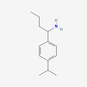 molecular formula C13H21N B13521012 1-(4-Isopropylphenyl)butan-1-amine 