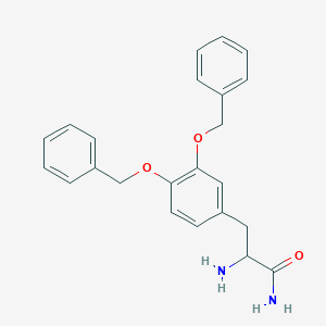 molecular formula C23H24N2O3 B13521026 2-Amino-3-[3,4-bis(benzyloxy)phenyl]propanamide 