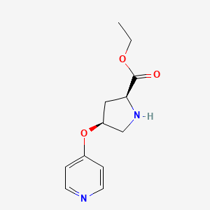 ethyl (2S,4S)-4-(pyridin-4-yloxy)pyrrolidine-2-carboxylate