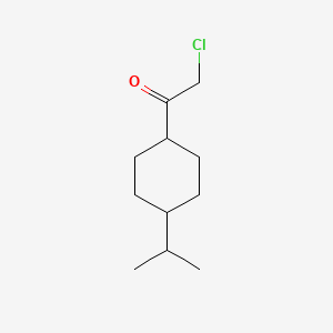 molecular formula C11H19ClO B13521069 2-Chloro-1-[4-(propan-2-yl)cyclohexyl]ethan-1-one CAS No. 84855-74-3