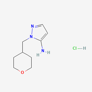 molecular formula C9H16ClN3O B13521131 1-[(oxan-4-yl)methyl]-1H-pyrazol-5-aminehydrochloride 