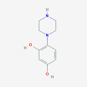 molecular formula C10H14N2O2 B13521158 4-(Piperazin-1-yl)benzene-1,3-diol 