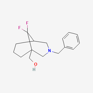 molecular formula C16H21F2NO B13521164 {3-Benzyl-9,9-difluoro-3-azabicyclo[3.3.1]nonan-1-yl}methanol 