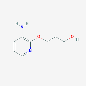 molecular formula C8H12N2O2 B13521178 3-((3-Aminopyridin-2-yl)oxy)propan-1-ol 