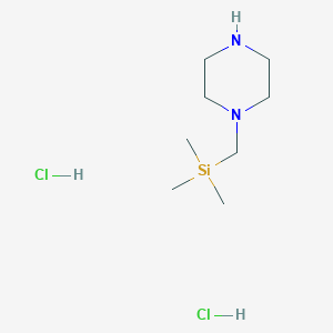 molecular formula C8H22Cl2N2Si B13521230 1-[(Trimethylsilyl)methyl]piperazinedihydrochloride 