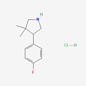 4-(4-Fluorophenyl)-3,3-dimethylpyrrolidine hydrochloride