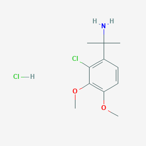 molecular formula C11H17Cl2NO2 B13521244 2-(2-Chloro-3,4-dimethoxyphenyl)propan-2-aminehydrochloride 