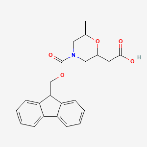 2-(4-{[(9H-fluoren-9-yl)methoxy]carbonyl}-6-methylmorpholin-2-yl)acetic acid