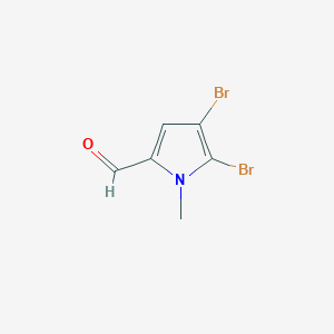 molecular formula C6H5Br2NO B13521295 4,5-dibromo-1-methyl-1H-pyrrole-2-carbaldehyde 