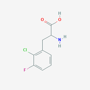 molecular formula C9H9ClFNO2 B13521303 2-Amino-3-(2-chloro-3-fluorophenyl)propanoic acid 