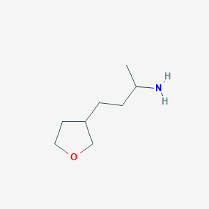 molecular formula C8H17NO B13521307 4-(Tetrahydrofuran-3-yl)butan-2-amine 