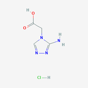 molecular formula C4H7ClN4O2 B13521336 2-(3-amino-4H-1,2,4-triazol-4-yl)acetic acid hydrochloride 