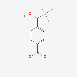 molecular formula C10H9F3O3 B13521344 methyl4-[(1S)-2,2,2-trifluoro-1-hydroxyethyl]benzoate 