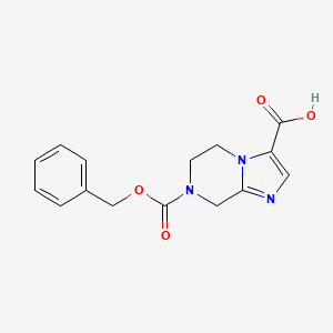 7-phenylmethoxycarbonyl-6,8-dihydro-5H-imidazo[1,2-a]pyrazine-3-carboxylic acid