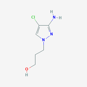 molecular formula C6H10ClN3O B13521364 3-(3-Amino-4-chloro-1h-pyrazol-1-yl)propan-1-ol 