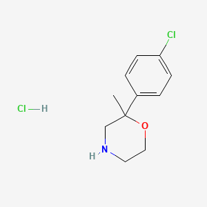 molecular formula C11H15Cl2NO B1352137 2-(4-Chlorophenyl)-2-methylmorpholine hydrochloride CAS No. 109461-19-0