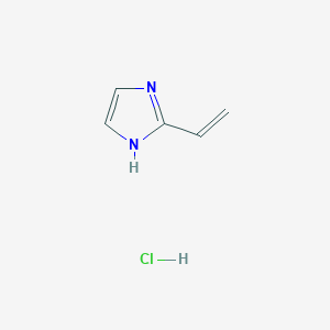 molecular formula C5H7ClN2 B13521397 2-ethenyl-1H-imidazole hydrochloride 