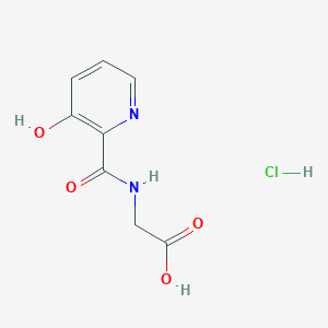 molecular formula C8H9ClN2O4 B13521422 2-[(3-Hydroxypyridin-2-yl)formamido]aceticacidhydrochloride 